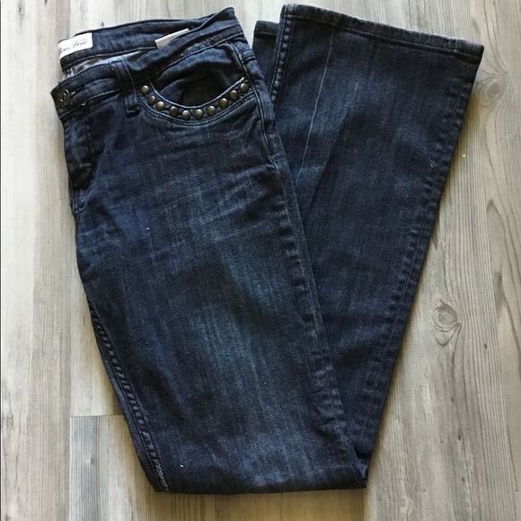 BISOU DEVE Dark Wash Stud Embellished Jeans Sz 11 - Picture 2 of 2